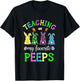 Teaching My Favorite Peeps Easter Day Funny Teacher T-Shirt - T-Shirt | Black