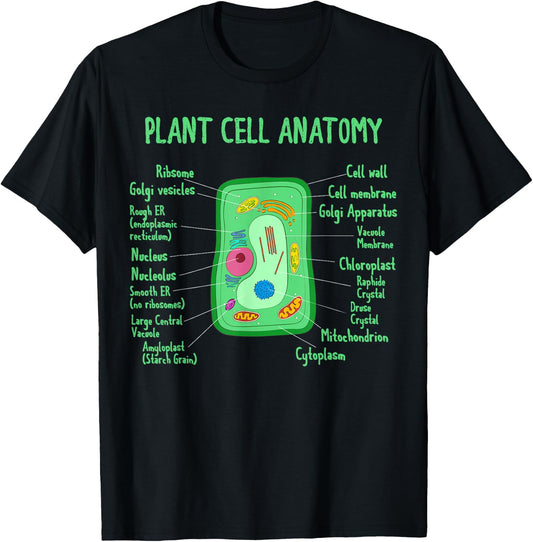 Anatomy of Plant Cell Biology Biologist Science Student T-Shirt - T-Shirt | Black