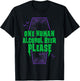 One Human Alcohol Beer - Funny Goth Vampire - Distressed T-Shirt - T-Shirt | Black