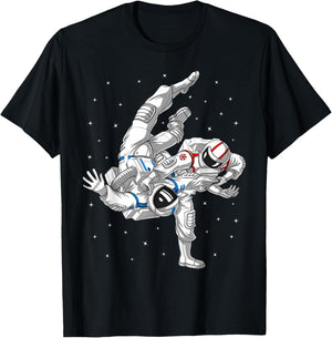 Astronaut Brazilian Jiu-Jitsu Judo Martial Arts Grappling Small T-Shirt - T-Shirt | Black