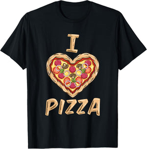 I Love Pizza for Pizza Lover T-Shirt - T-Shirt | Black