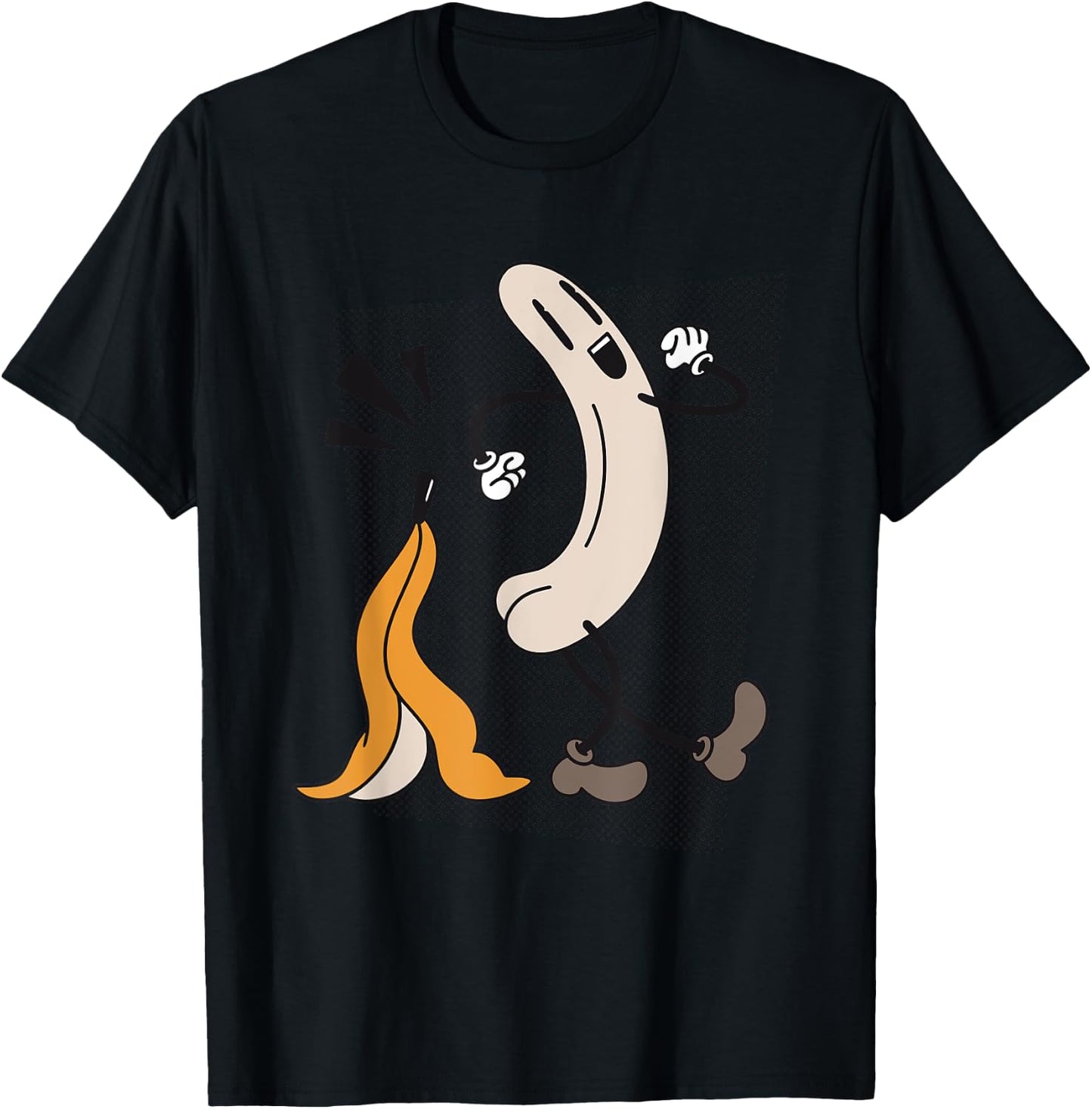 Banana Striptease Censored Naked Funny Adult T-Shirt - T-Shirt | Black
