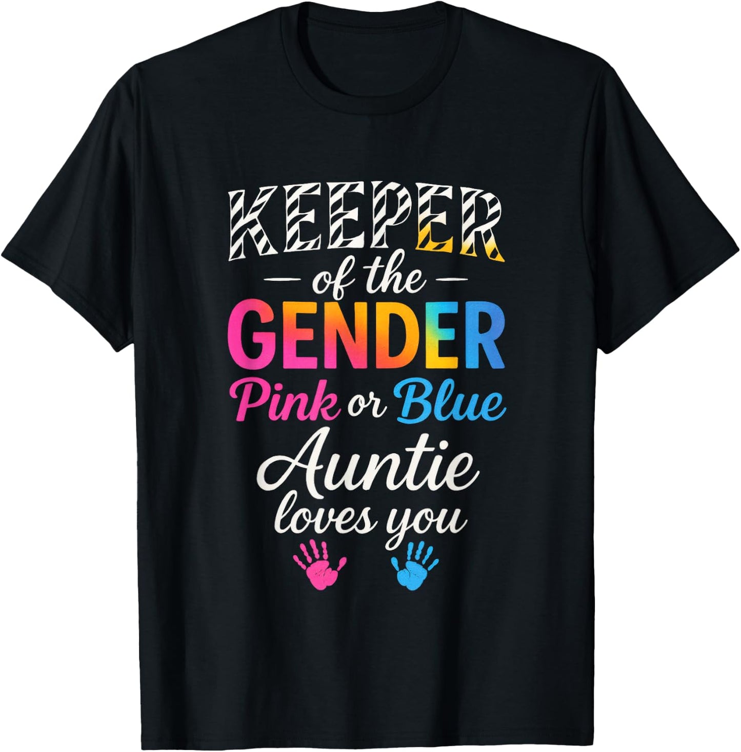 Keeper of The Gender - Funny Announcement Pregnancy T-Shirt - T-Shirt | Black