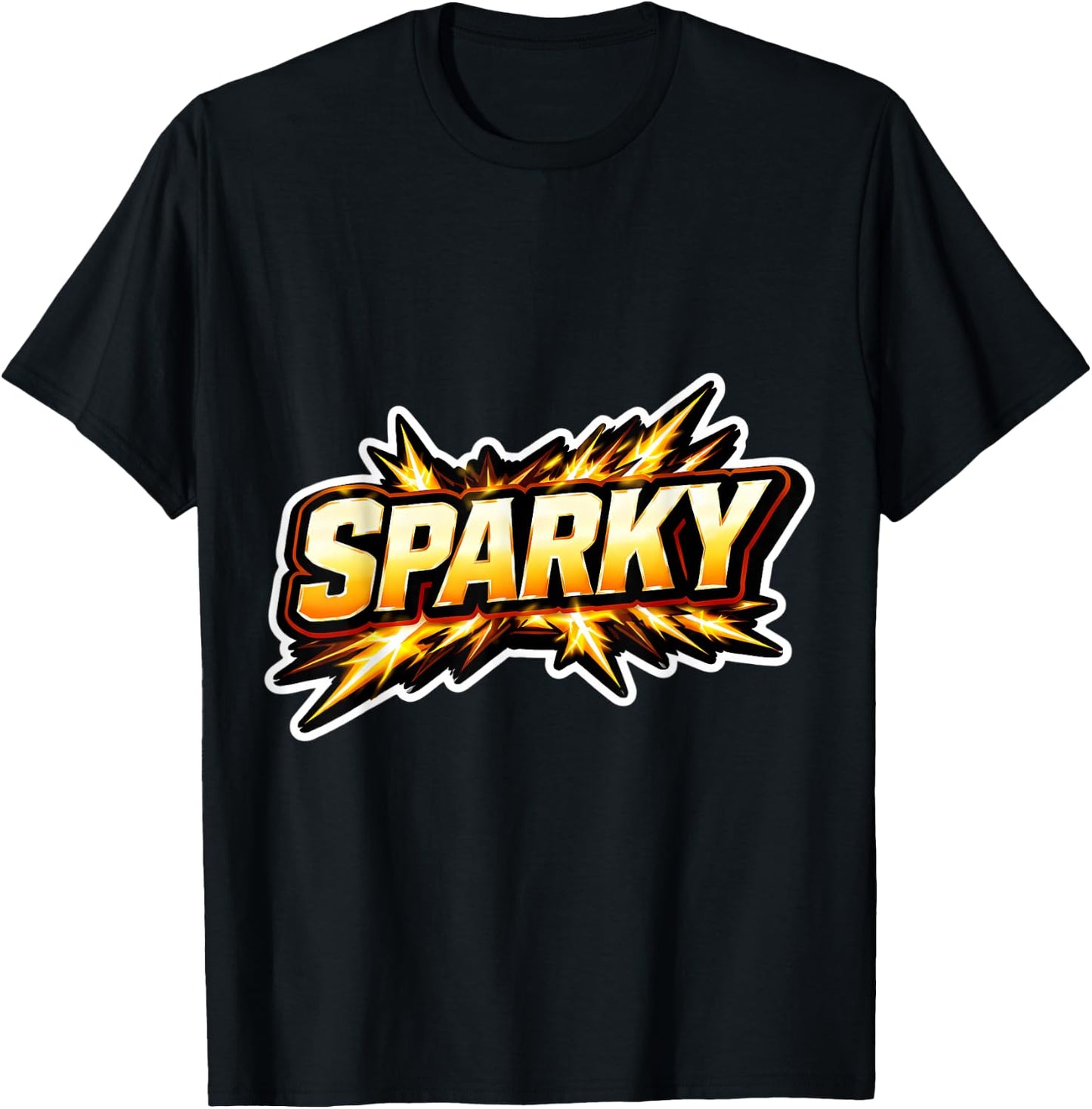 Sparky Funny Electrician Lineman Electrical Worker Joke Fun T-Shirt - T-Shirt | Black