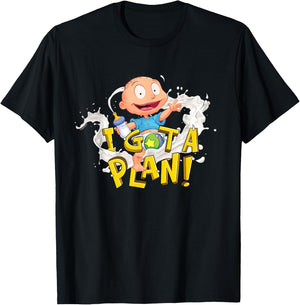 Rugrats Tommy Pickles Has A Plan T-Shirt - T-Shirt | Black