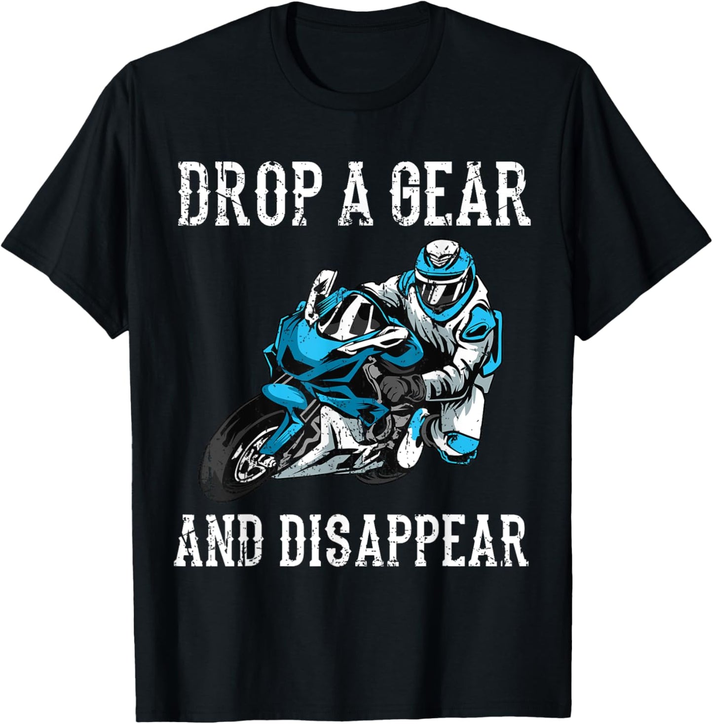Funny Motorcycle Riders Gift Motorbike Biker Men Women T-Shirt - T-Shirt | Black