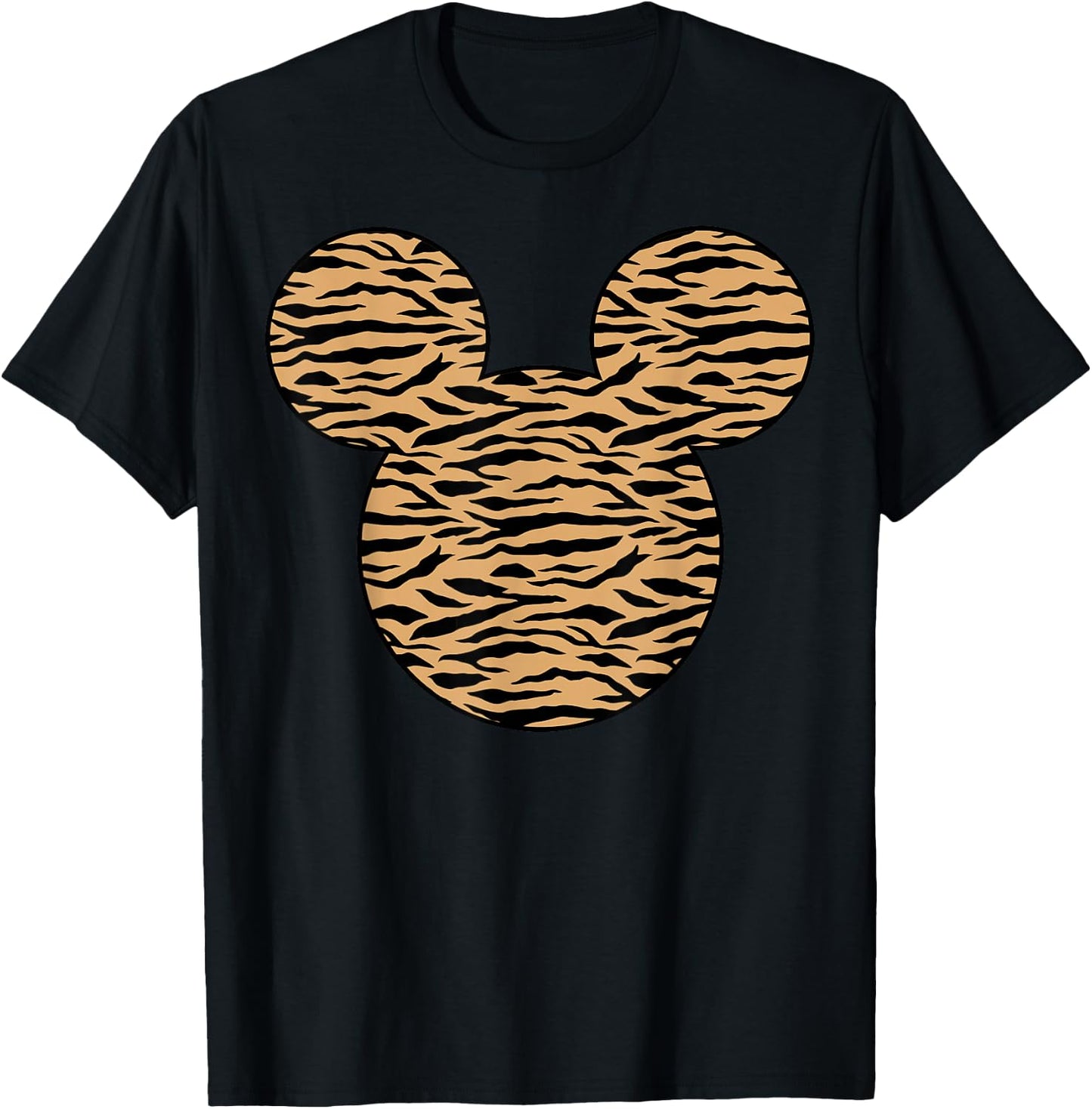 Disney Mickey and Friends Mickey Tiger Print Fill Small T-Shirt - T-Shirt | Black