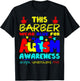 Barber Wear Blue For Autism Awareness T-Shirt - T-Shirt | Black