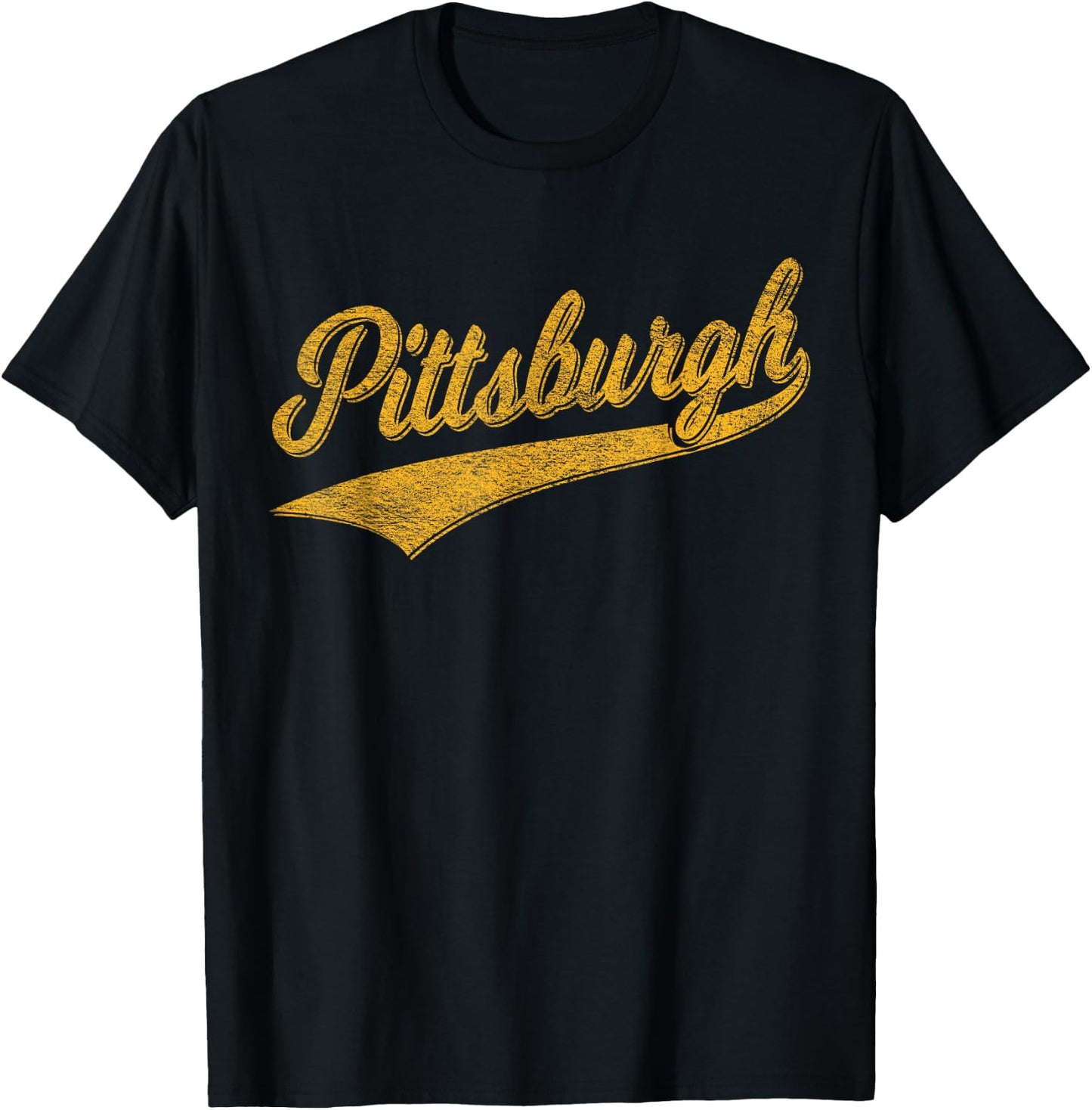 Pittsburgh Pennsylvania Varsity Script Jersey Style T-Shirt - T-Shirt | Black