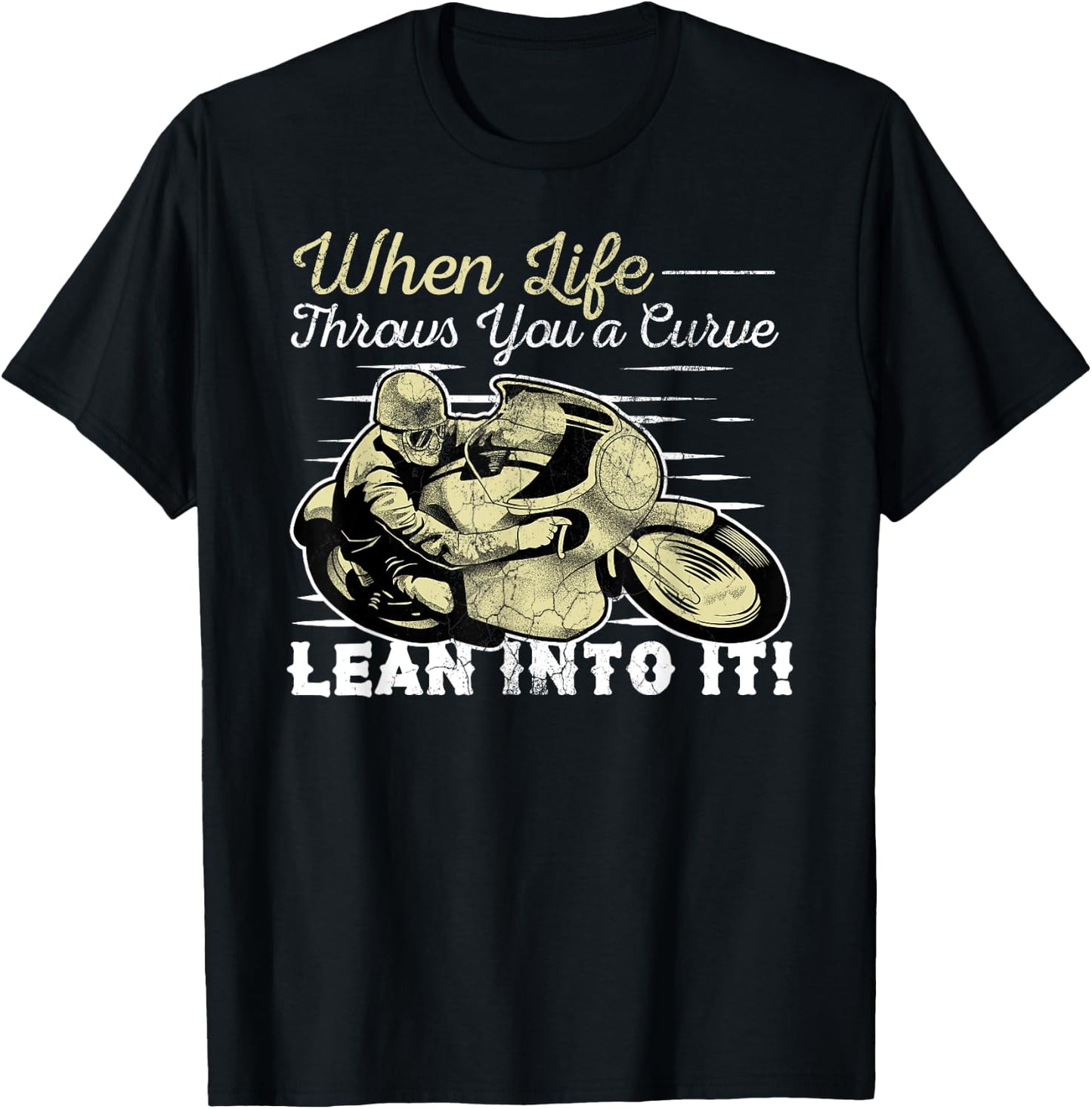 Funny Biker Quotes Motorcycle Motorbike Gears Biking Speed T-Shirt - T-Shirt | Black