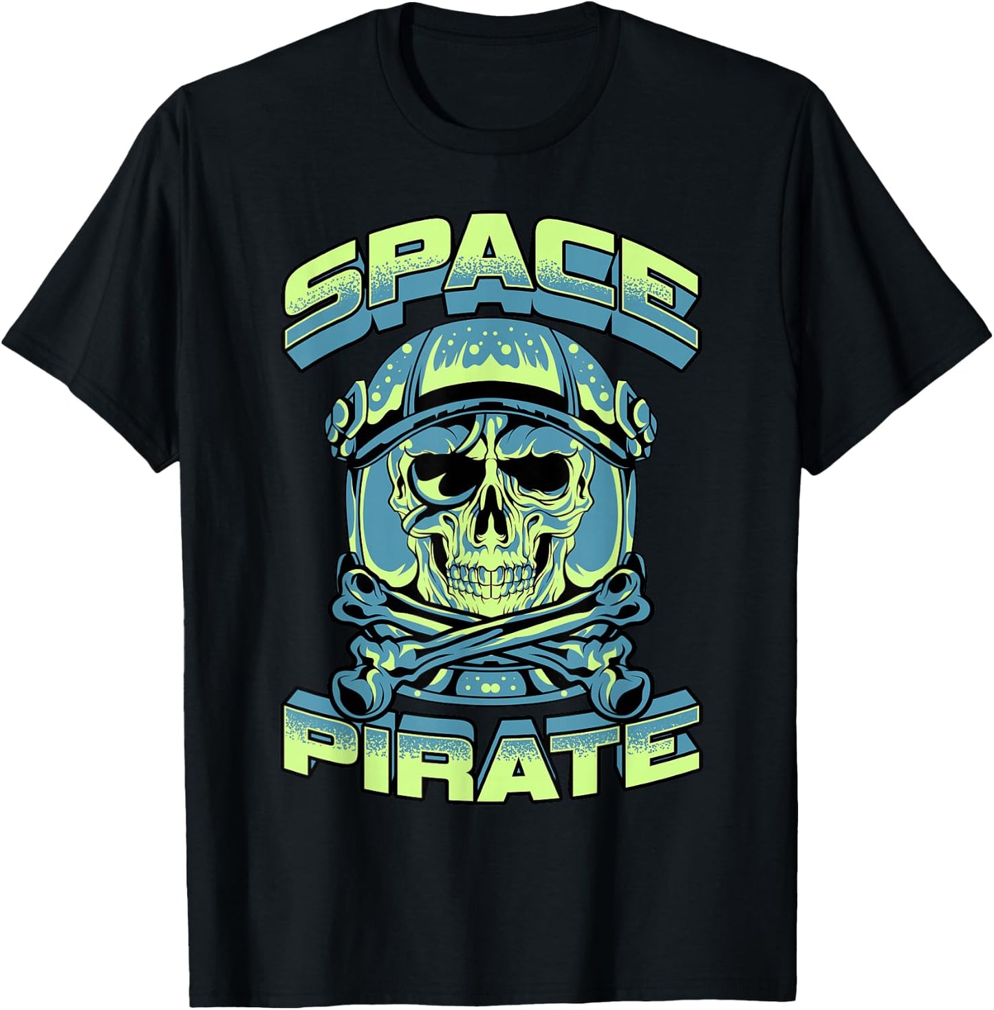 Raumpirat Astronaut Skull Scary Halloween Costume T-Shirt - T-Shirt | Black