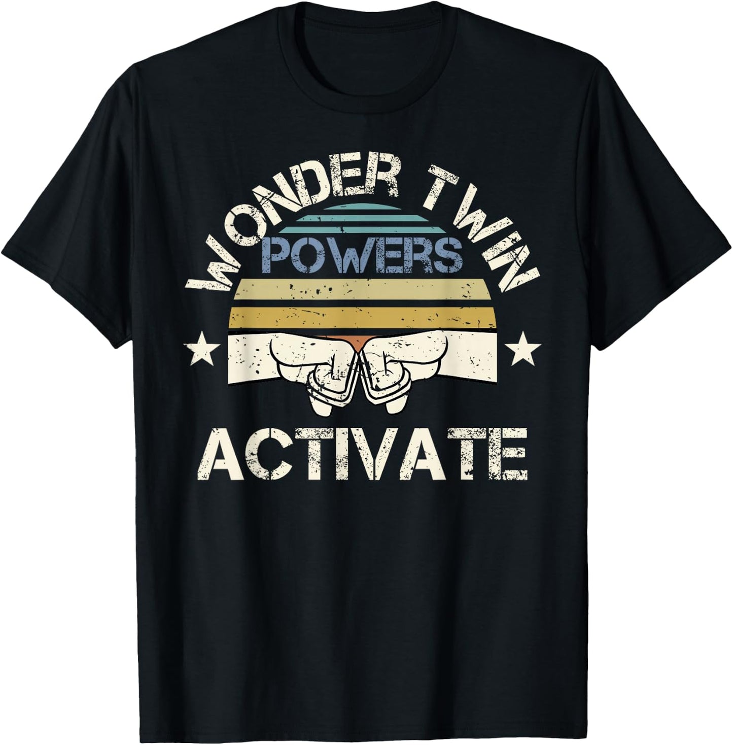Wonder Twin Power Activated Design Sibling Design T-Shirt - T-Shirt | Black