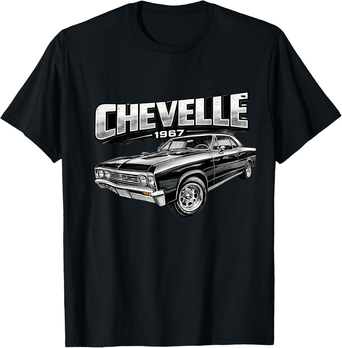Retro Automotive Lover 1967 American Vehicles Classic Muscle T-Shirt - T-Shirt | Black