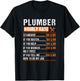 Plumber Hourly Rate Funny Plumbers T-Shirt - T-Shirt | Black
