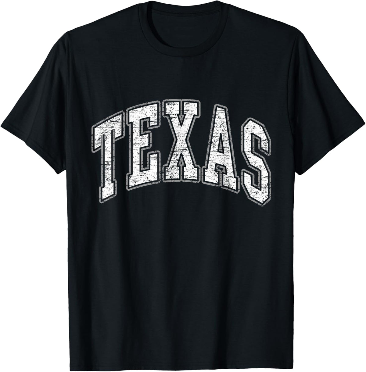 Texas Vintage Retro Varsity Arch Men Girl Women Kids Adult T-Shirt - T-Shirt | Black