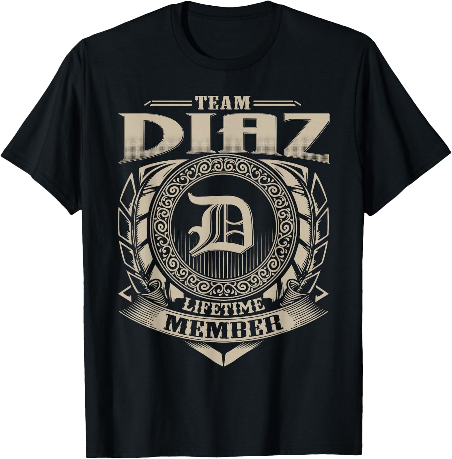 Team DIAZ Lifetime Member Vintage DIAZ Family T-Shirt - T-Shirt | Black