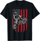 Motocross American Flag Bike Rider Motocross Clothes T-Shirt - T-Shirt | Black