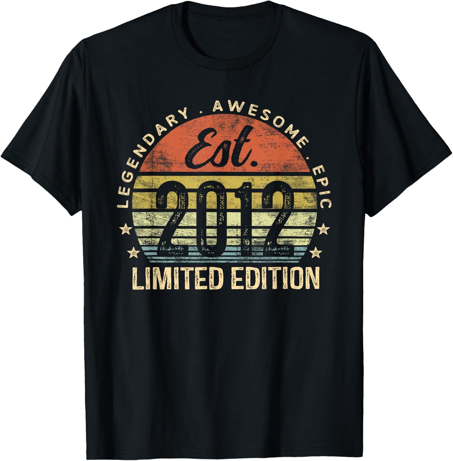 Legendary Awesome Epic 2012 Gifts Boys Girls 13th Birthday , Black, Small T-Shirt - T-Shirt | Black
