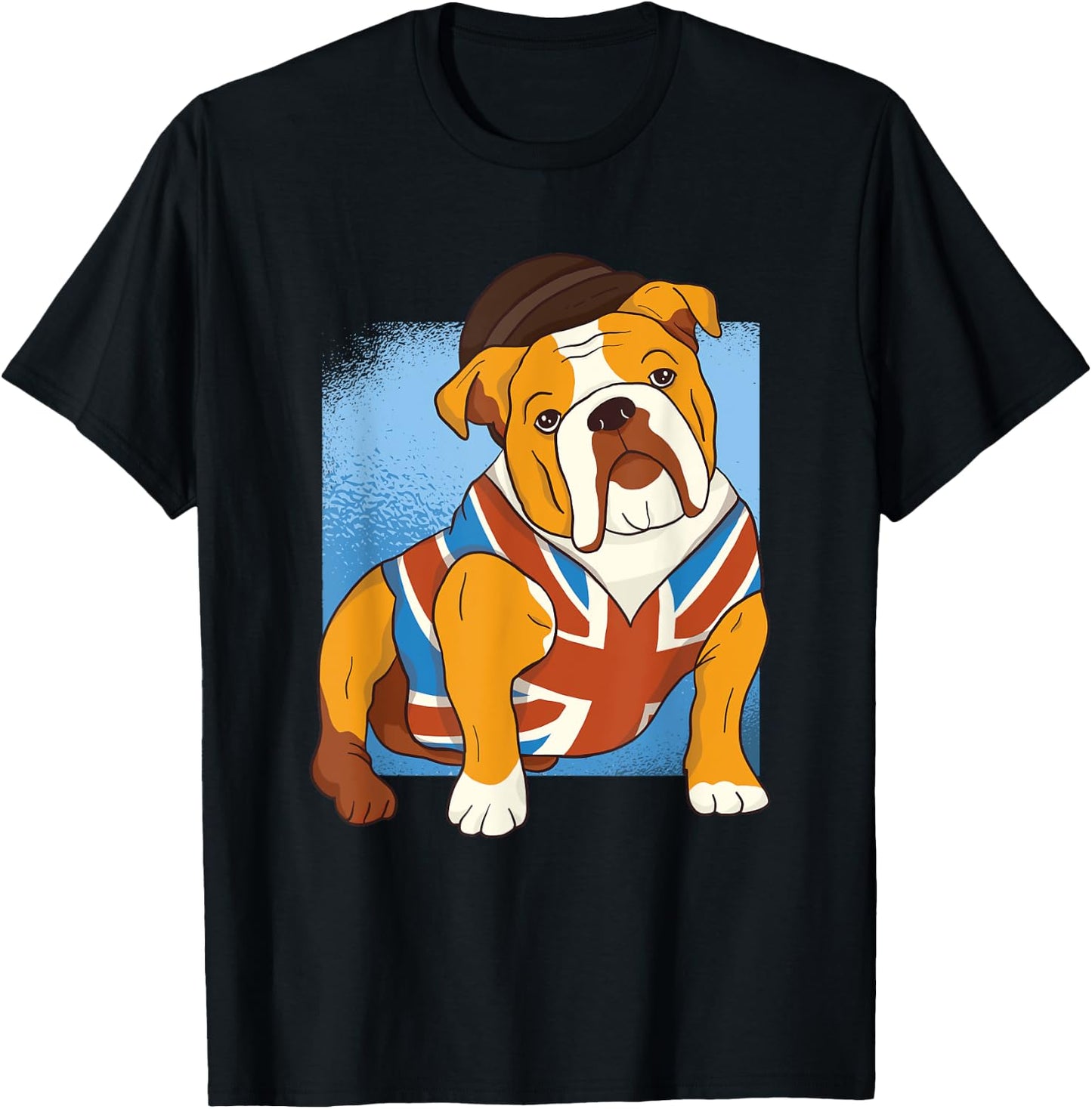 Union Jack British Flag UK British Isles English Bulldog Men Women Kids T-Shirt - T-Shirt | Black