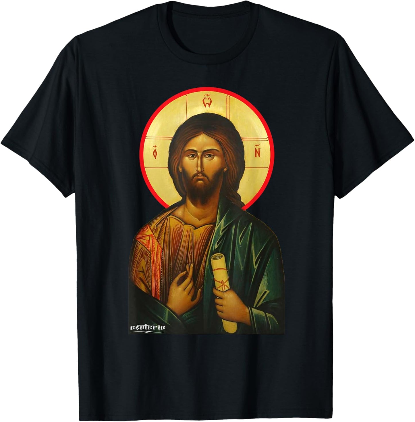 Jesus Christ Icon Greek T-Shirt - T-Shirt | Black