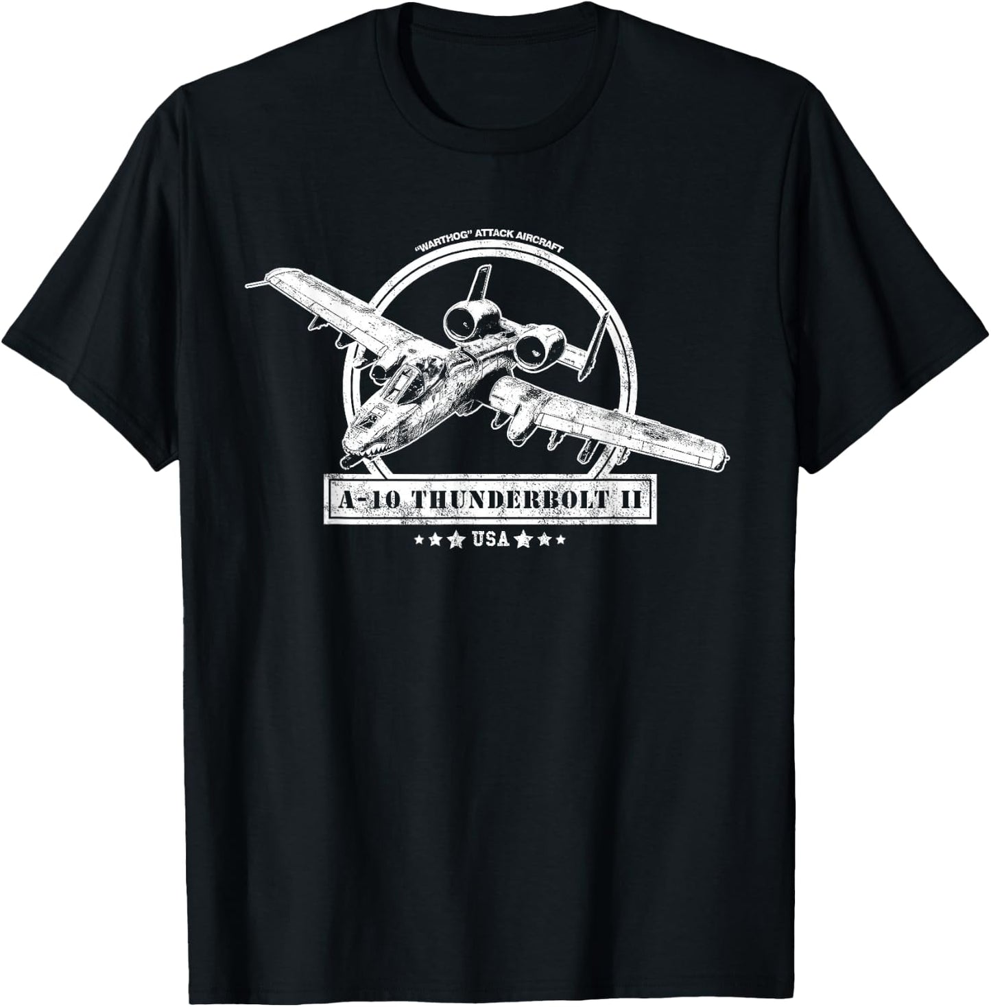 A-10 Thunderbolt II Aircraft T-Shirt - T-Shirt | Black