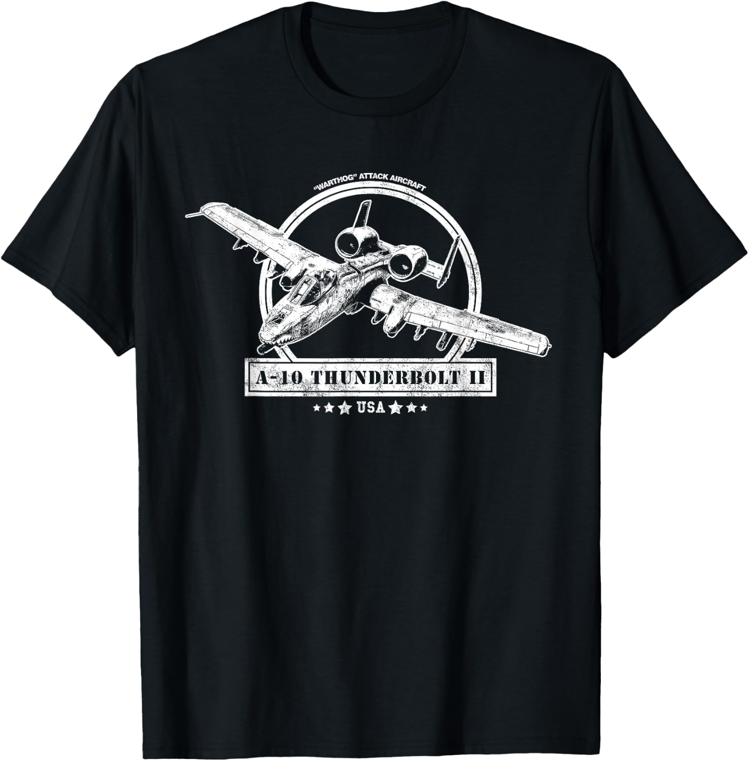 A-10 Thunderbolt II Aircraft T-Shirt - T-Shirt | Black