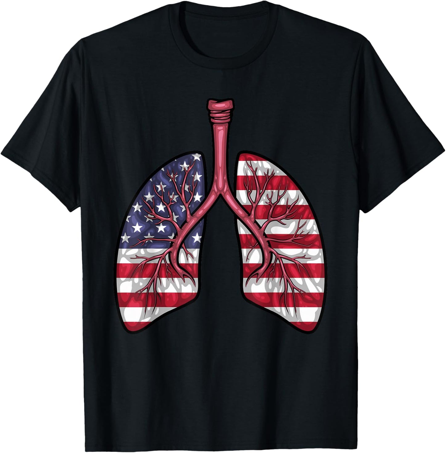 Cool Respiratory Therapy Men Women US Flag Patriotic RT T-Shirt - T-Shirt | Black