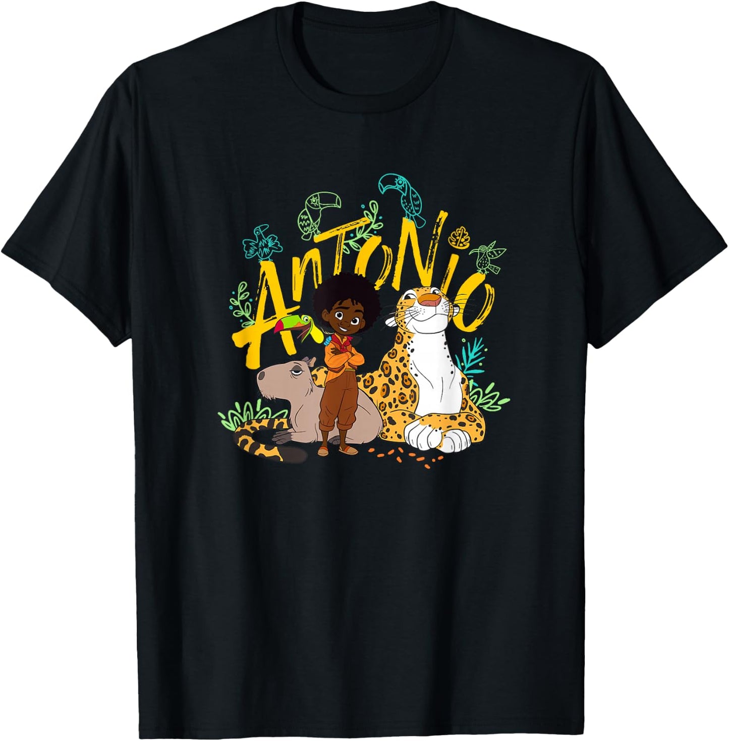 Disney Encanto Antonio with Animal Friends Small T-Shirt - T-Shirt | Black