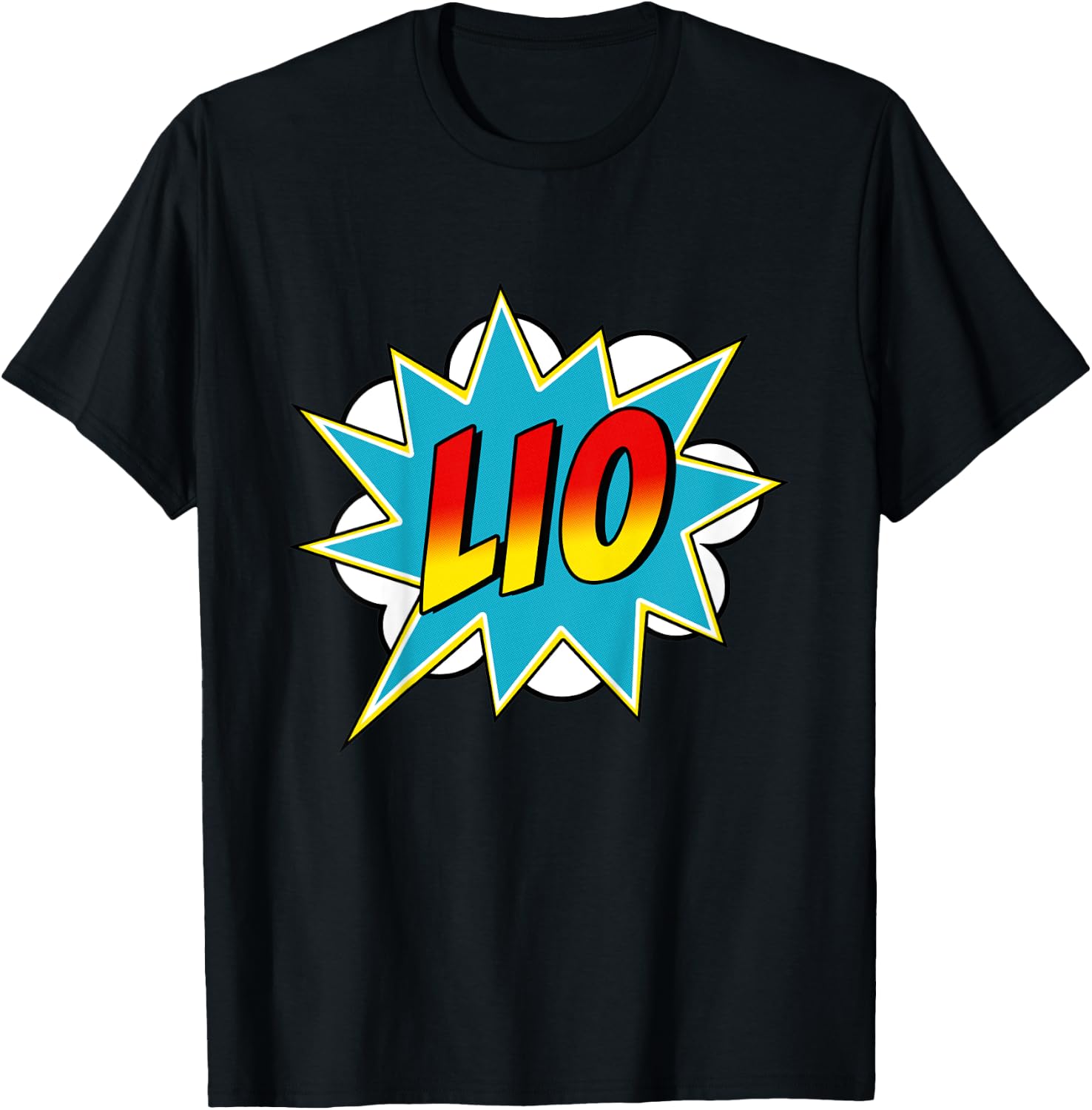 Kids Boys Lio Name Comic Book Superhero T-Shirt - T-Shirt | Black