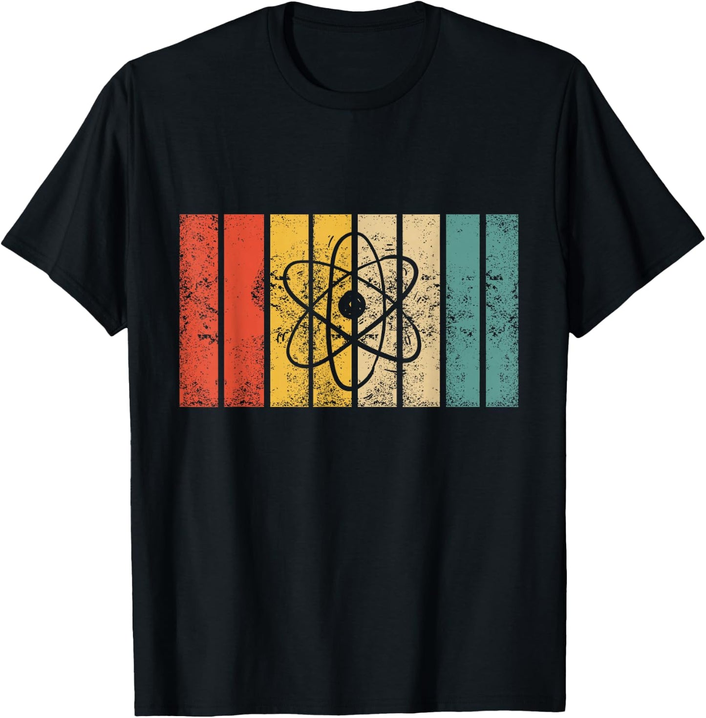Physics Gifts & Accessories Retro Science Atom Vintage Physics - Black, Small T-Shirt - T-Shirt | Black