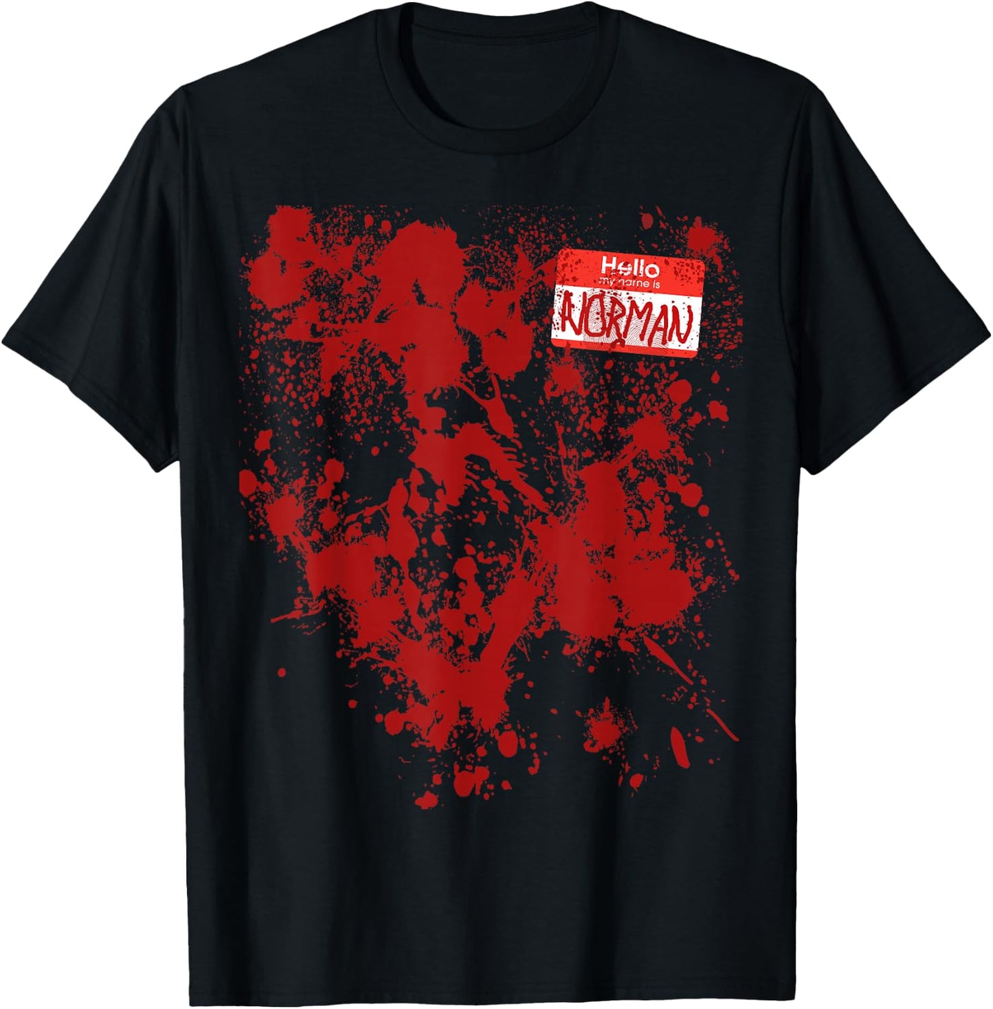 Hello My Name Is Norman Bloody Funny Halloween Costume T-Shirt - T-Shirt | Black