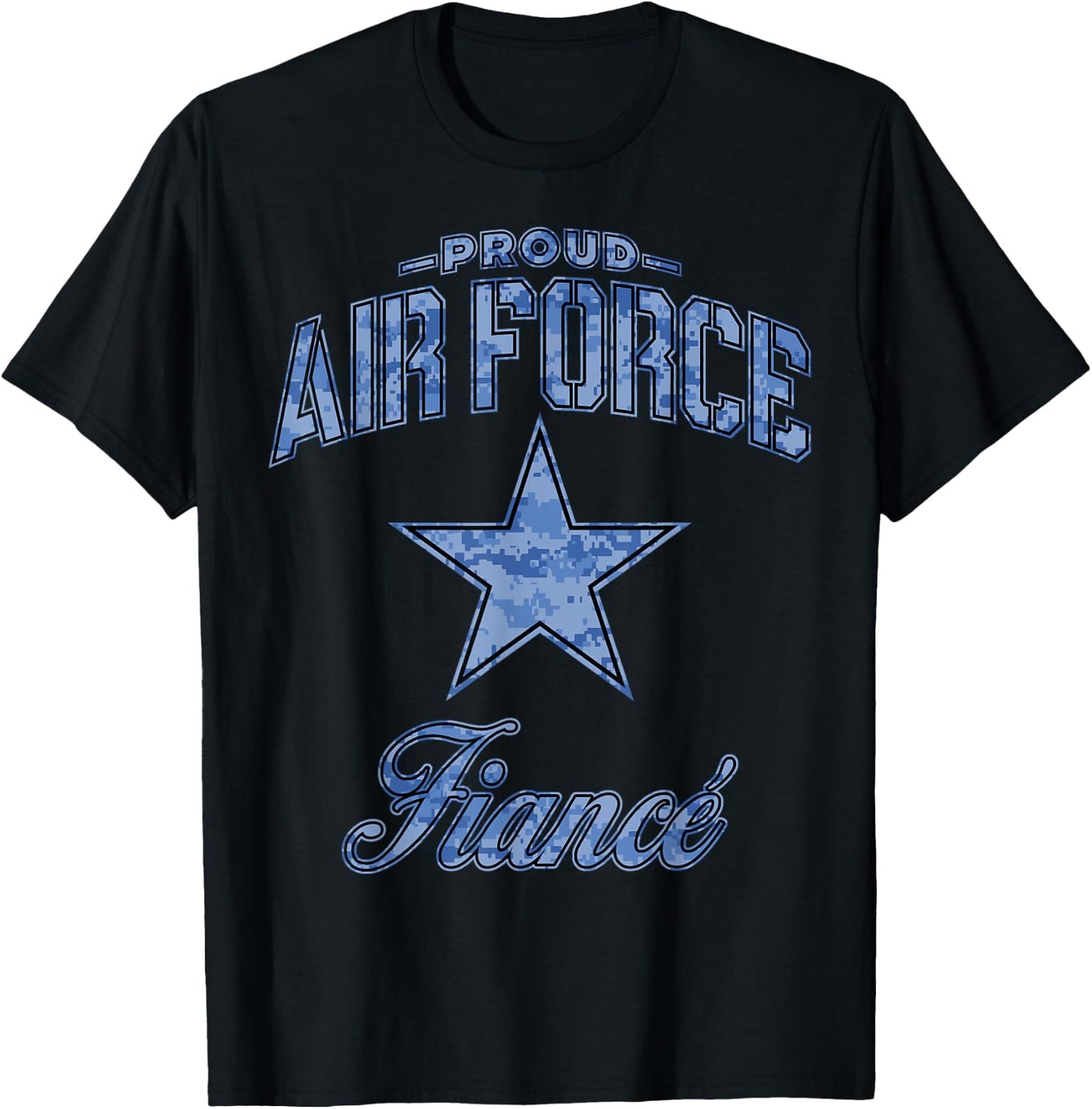 Air Force Fiance Shirt (Camo) T-Shirt - T-Shirt | Black