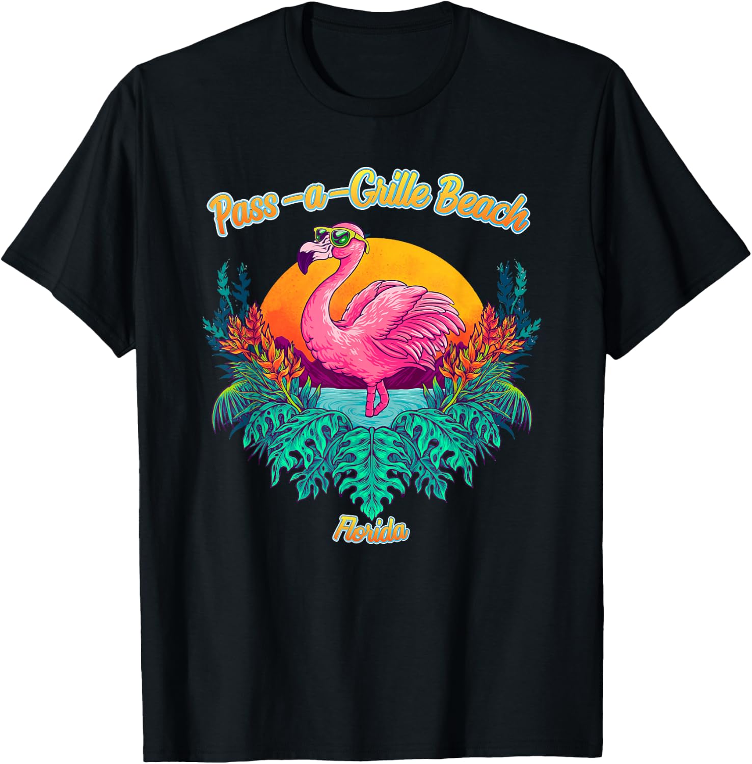 Pass-a-Grille Beach Souvenir - Florida Reminder Women Girls Kids T-Shirt - T-Shirt | Black