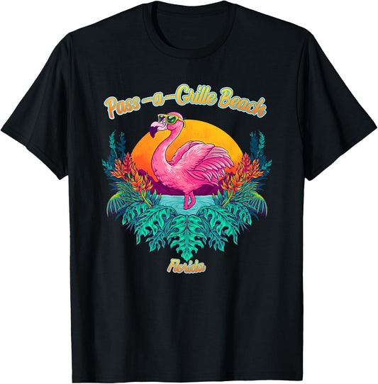 Pass-a-Grille Beach Souvenir - Florida Reminder Women Girls Kids T-Shirt - T-Shirt | Black