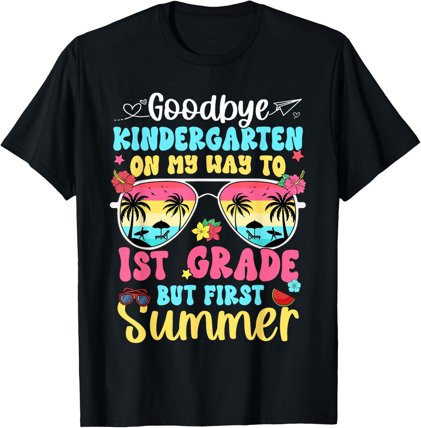 Good Bye Kindergarten On My Way to 1st Grade Kid Student T-Shirt - T-Shirt | Black