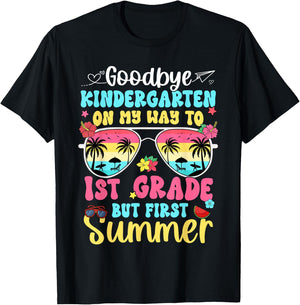 Good Bye Kindergarten On My Way to 1st Grade Kid Student T-Shirt - T-Shirt | Black