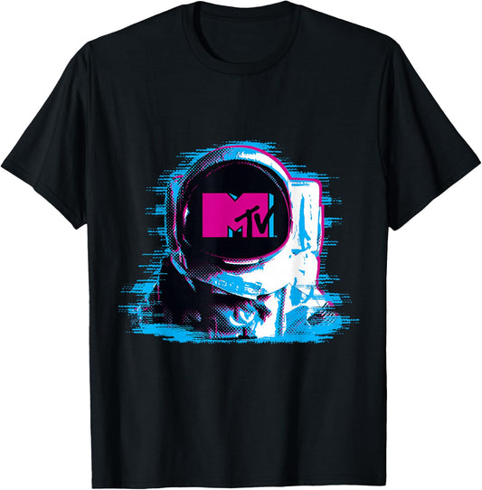 MTV VMA Astronaut Static Tech Logo Helmet T-Shirt - T-Shirt | Black