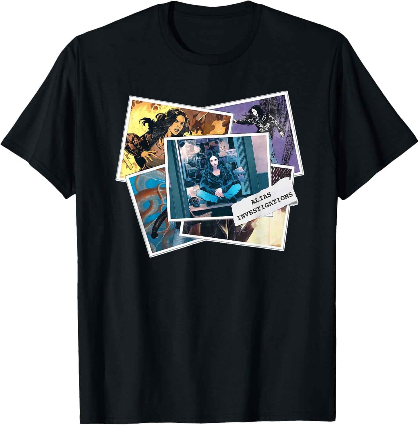 Marvel Jessica Jones Alias Investigations Photos T-Shirt - T-Shirt | Black