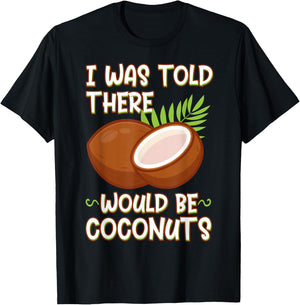 Coconut Vegan Food Fruit Palm Tree Gardener Farmer T-Shirt - T-Shirt | Black