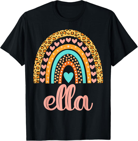 Ella Ella Name Birthday Shirt Gift T-Shirt - T-Shirt | Black