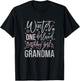 Grandma Pink Winter Onederland 1st Birthday Snowflake Group T-Shirt - T-Shirt | Black