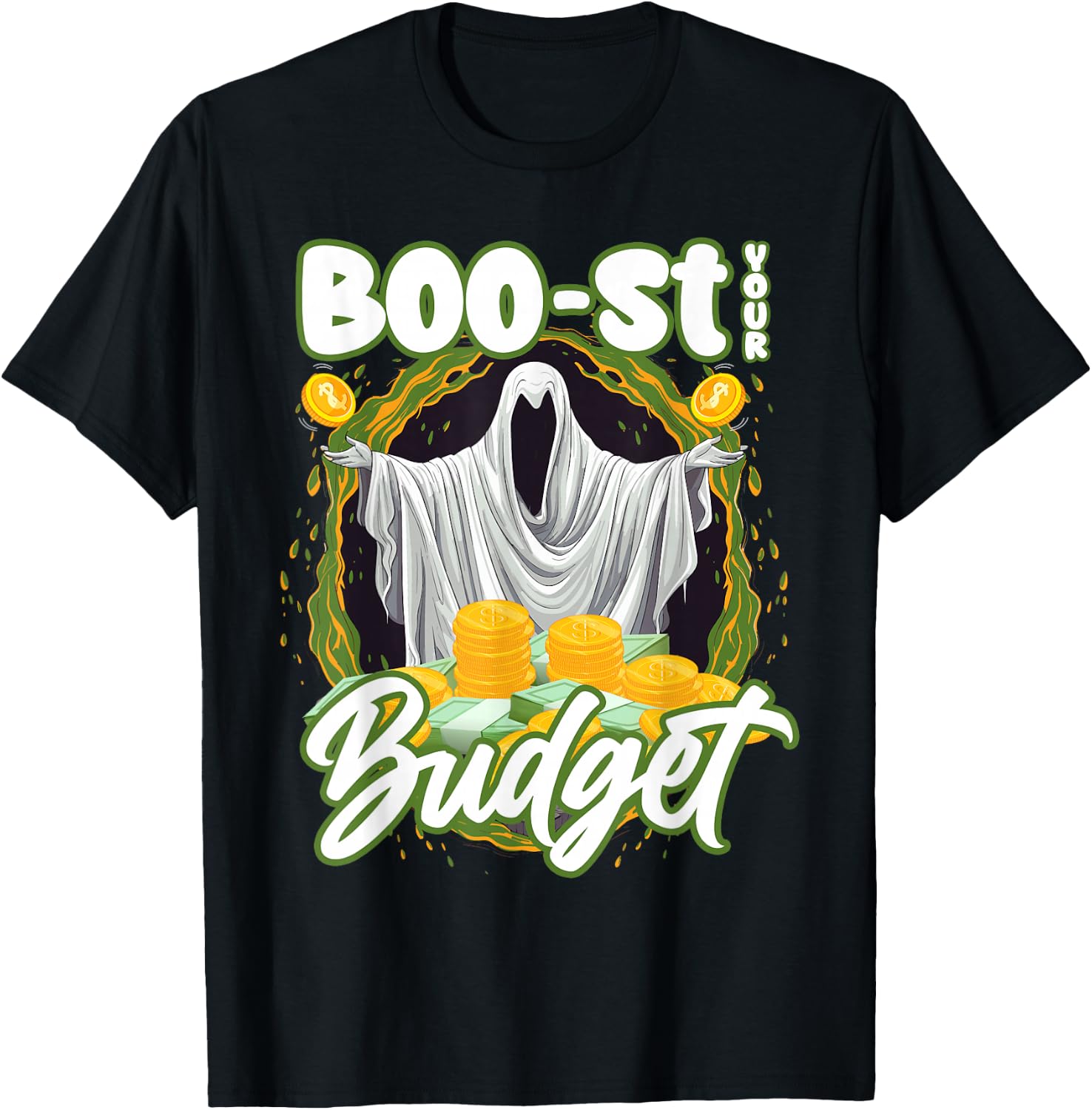 Boo-st Your Budget Halloween Finance Accountant T-Shirt - T-Shirt | Black