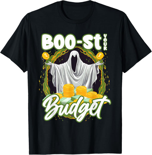 Boo-st Your Budget Halloween Finance Accountant T-Shirt - T-Shirt | Black