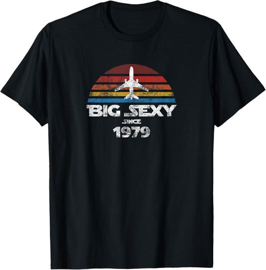 KC-10 Big Sexy Since 1979 Sunset Air Refueling Tanker T-Shirt - T-Shirt | Black