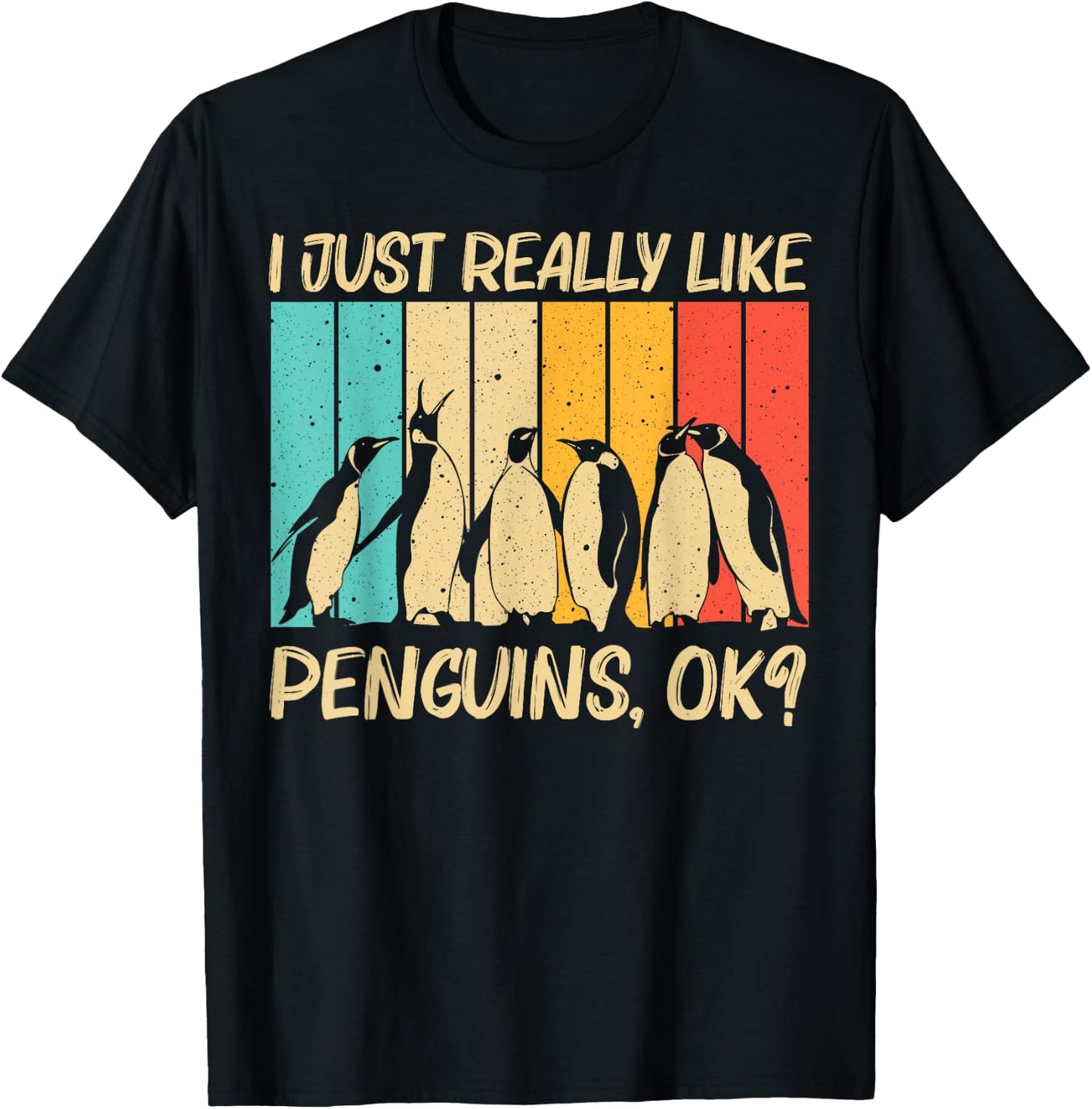 Cool Penguin Design Women Emperor Penguin Bird Lover T-Shirt - T-Shirt | Black