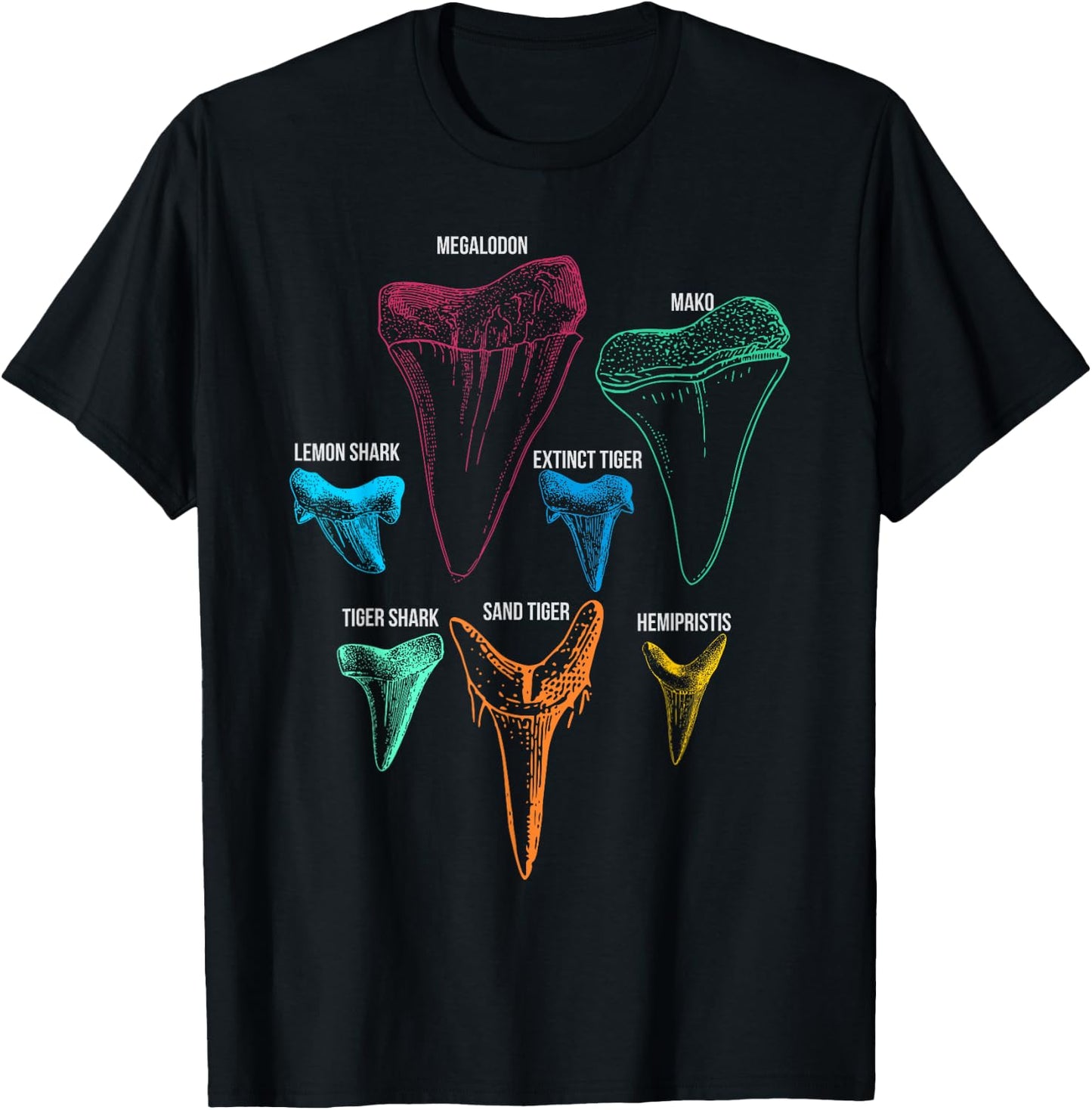Shark Tooth Hunting Identity Key T Shirt T-Shirt - T-Shirt | Black