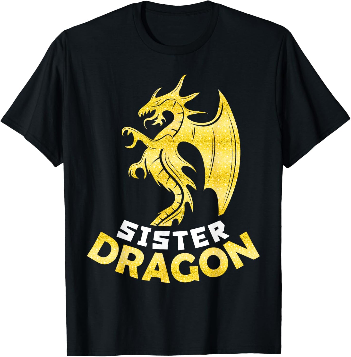 Sister Dragon Cute Dragon Lover Matching Family Birthday T-Shirt - T-Shirt | Black