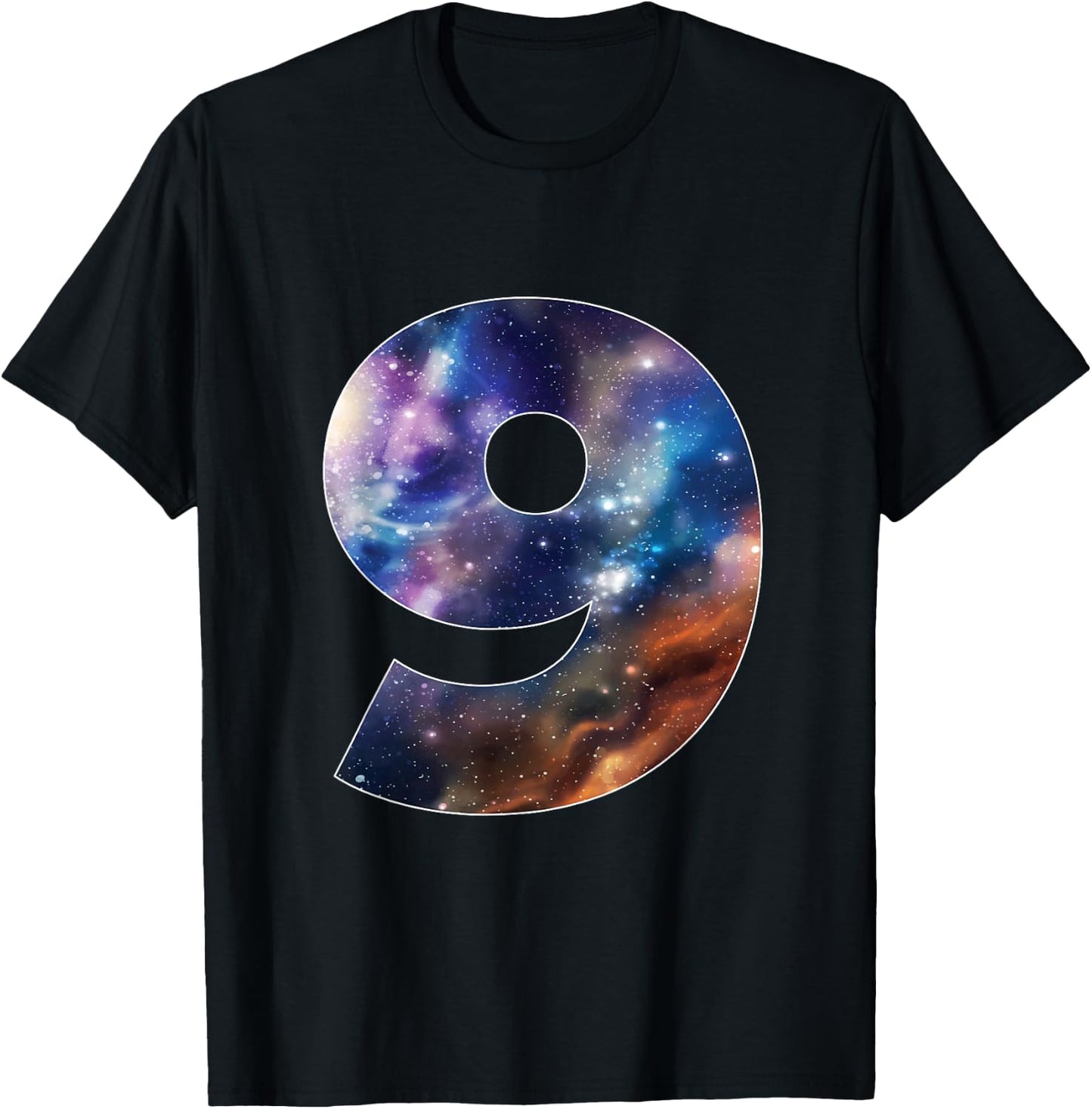 Galaxy 9 Year Old 9th Birthday Space Themed Astronaut Boy T-Shirt - T-Shirt | Black