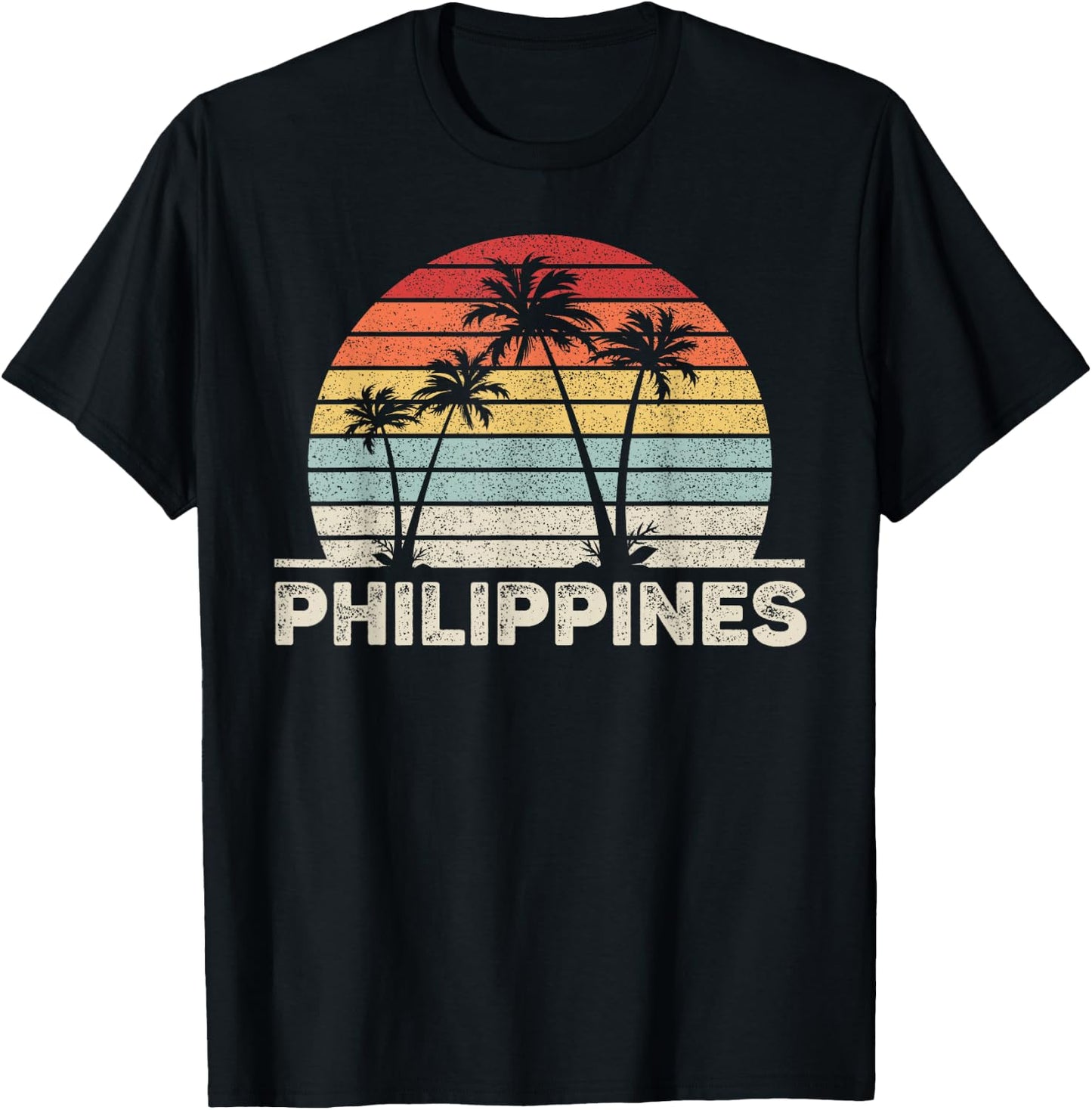Retro Vintage Philippines T-Shirt - T-Shirt | Black