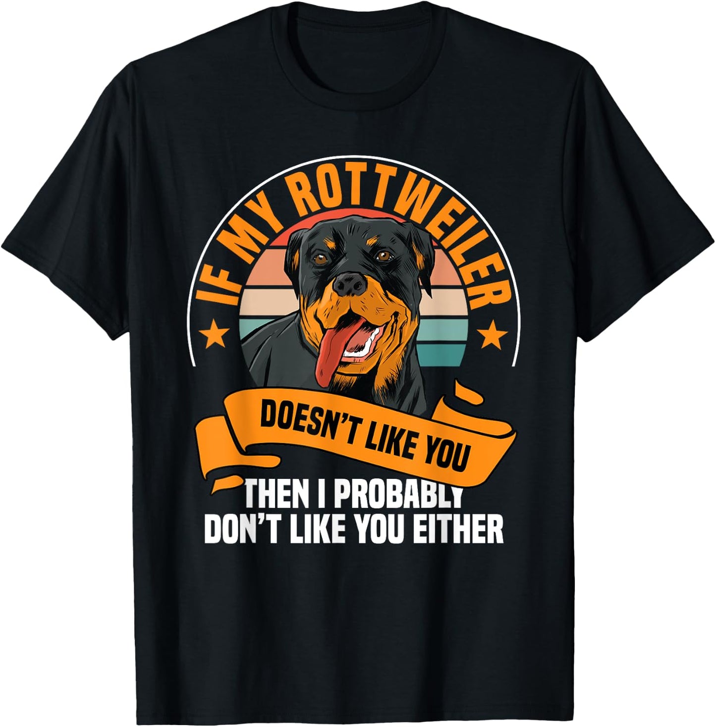 Rottweiler Dog Owner Breeders Fur Parent Pet Lover T-Shirt - T-Shirt | Black